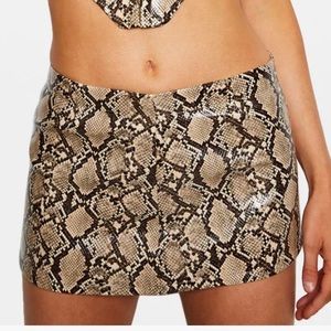MIAOU MINISKIRT IN PYTHON FAUX SNAKESKIN BRAND NEW WITH TAGS